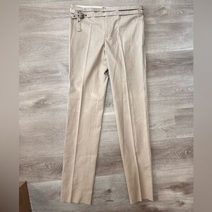 Authentic Gucci Cotton Khaki Slacks Pants w/ Attached Wrapped Belt Size 46 Large